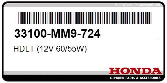 Honda 33100-MM9-724 Hdlt (12V 60/55W)