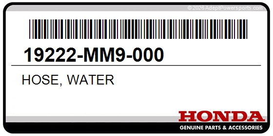Honda 19222-MM9-000 Hose, Water