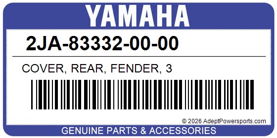 Yamaha 2JA-83332-00-00 Cover, Rear, Fender, 3