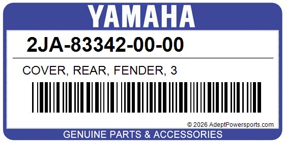 Yamaha 2JA-83342-00-00 Cover, Rear, Fender, 3