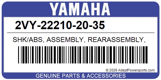 Yamaha 2VY-22210-20-35 Shk/Abs, Assembly, Rearassembly,