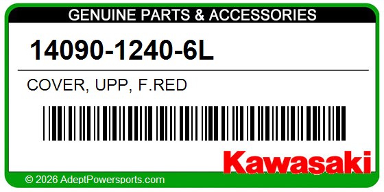 Kawasaki 14090-1240-6L Cover, Upp, F.Red