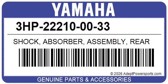 Yamaha 3HP-22210-00-33 Shock, Absorber, Assembly, Rear