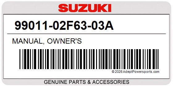 Suzuki 99011-02F63-03A Manual, Owner's