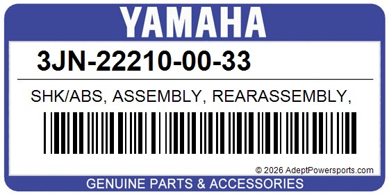 Yamaha 3JN-22210-00-33 Shk/Abs, Assembly, Rearassembly,