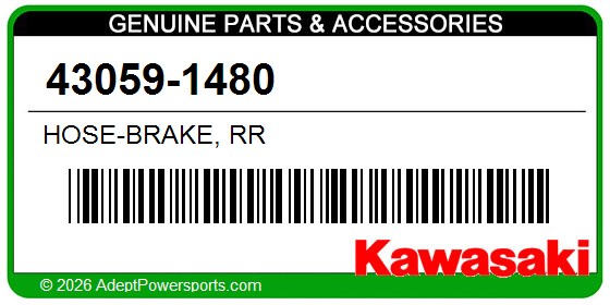 Kawasaki 43059-1480 Hose-Brake, Rr