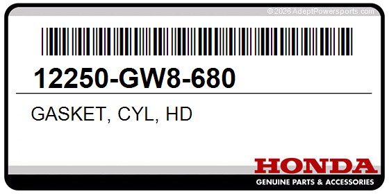 Honda 12250-GW8-680 Gasket, Cyl, Hd