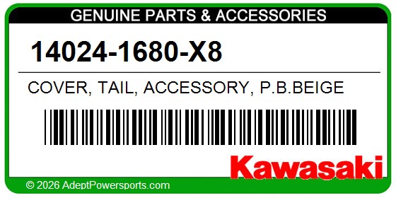 Kawasaki 14024-1680-X8 Cover, Tail, Accessory, P.B.Beige