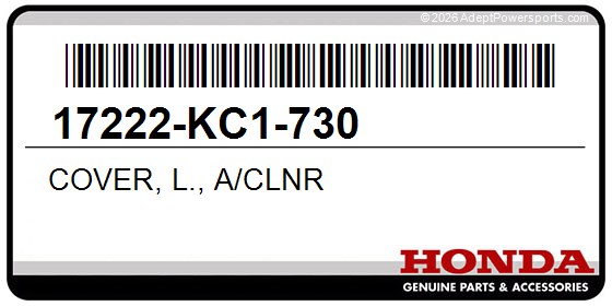 Honda 17222-KC1-730 Cover, L., A/Clnr