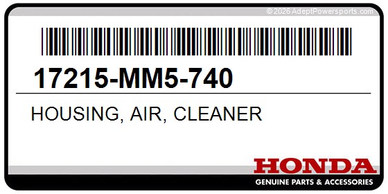 Honda 17215-MM5-740 Housing, Air, Cleaner