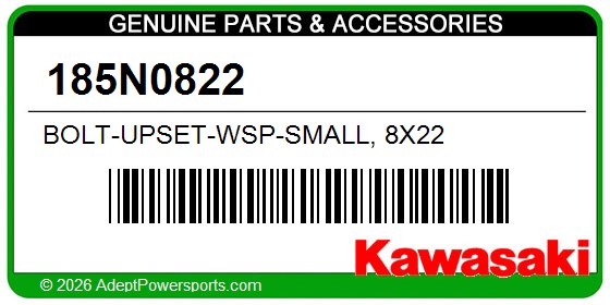 Kawasaki 185N0822 Bolt-Upset-Wsp-Small, 8X22