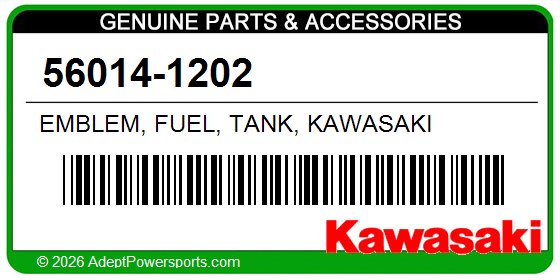 Kawasaki 56014-1202 Emblem, Fuel, Tank, Kawasaki