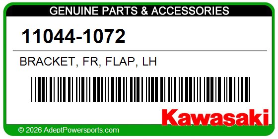 Kawasaki 11044-1072 Bracket, Fr, Flap, Lh