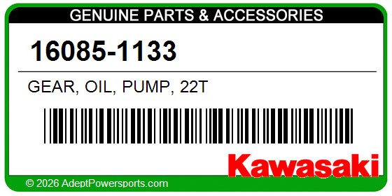 Kawasaki 16085-1133 Gear, Oil, Pump, 22T