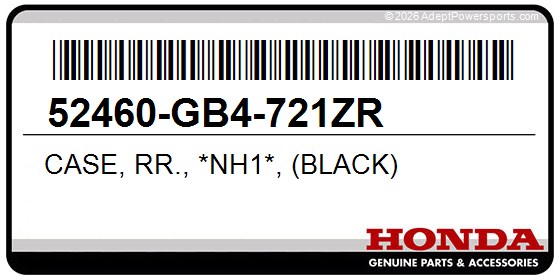 Honda 52460-GB4-721ZR Case, Rr., *Nh1*, (Black)