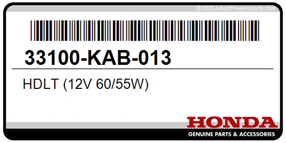 Honda 33100-KAB-013 Hdlt (12V 60/55W)