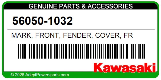 Kawasaki 56050-1032 Mark, Front, Fender, Cover, Fr