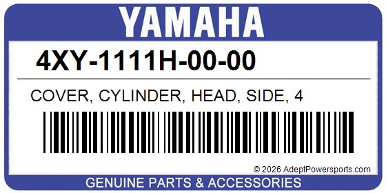 Yamaha 4XY-1111H-00-00 Cover, Cylinder, Head, Side, 4