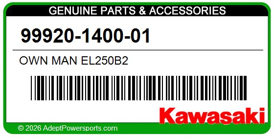 Kawasaki 99920-1400-01 Own Man El250b2