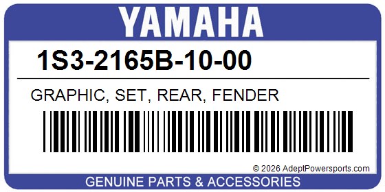 Yamaha 1S3-2165B-10-00 Graphic, Set, Rear, Fender