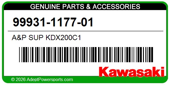 Kawasaki 99931-1177-01 A&P Sup Kdx200c1