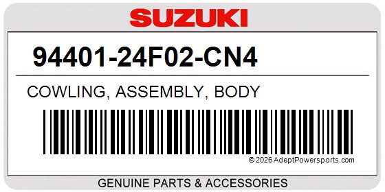 Suzuki 94401-24F02-CN4 Cowling, Assembly, Body