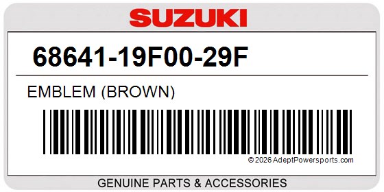 Suzuki 68641-19F00-29F Emblem (Brown)