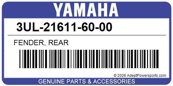 Yamaha 3UL-21611-60-00 Fender, Rear