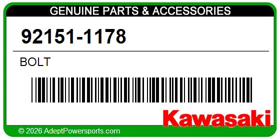 Kawasaki 92151-1178 Bolt