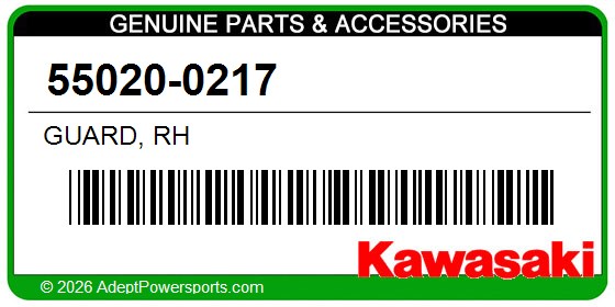 Kawasaki 55020-0217 Guard, Rh