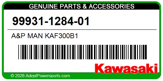 Kawasaki 99931-1284-01 A&P Man Kaf300b1