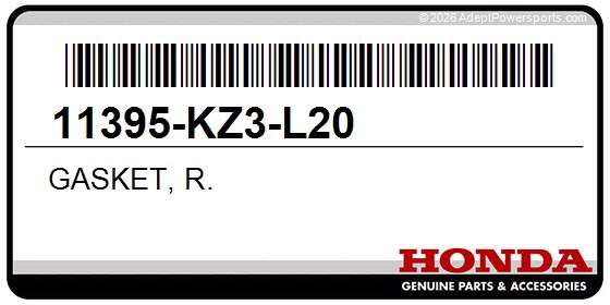 Honda 11395-KZ3-L20 Gasket, R.