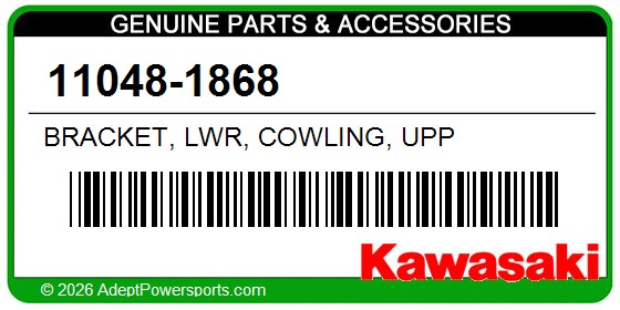 Kawasaki 11048-1868 Bracket, Lwr, Cowling, Upp