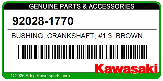 Kawasaki 92028-1770 Bushing, Crankshaft, #1.3, Brown