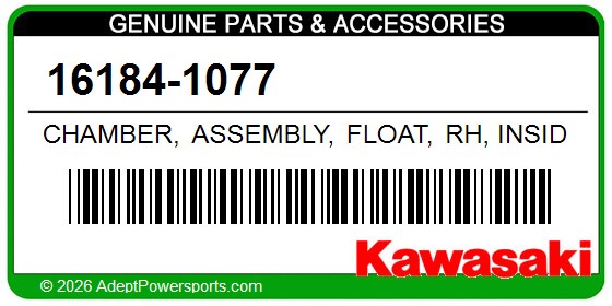 Kawasaki 16184-1077 Chamber, Assembly, Float, Rh, Inside
