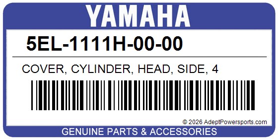 Yamaha 5EL-1111H-00-00 Cover, Cylinder, Head, Side, 4