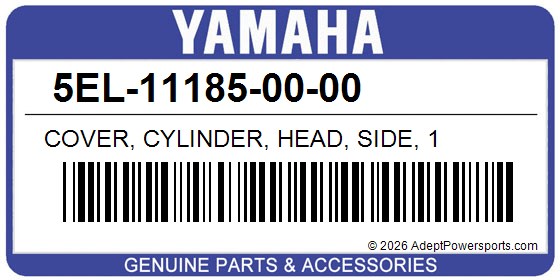 Yamaha 5EL-11185-00-00 Cover, Cylinder, Head, Side, 1