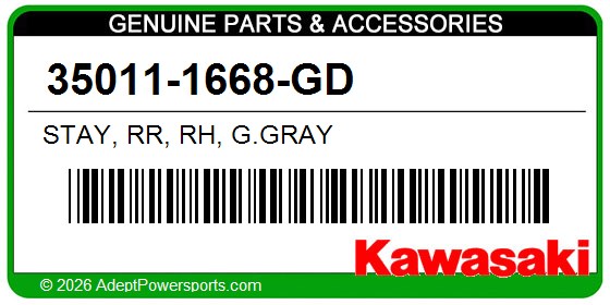 Kawasaki 35011-1668-GD Stay, Rr, Rh, G.Gray