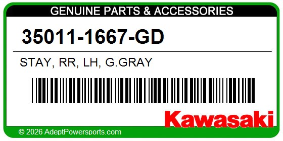 Kawasaki 35011-1667-GD Stay, Rr, Lh, G.Gray