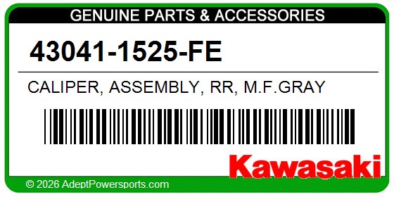Kawasaki 43041-1525-FE Caliper, Assembly, Rr, M.F.Gray