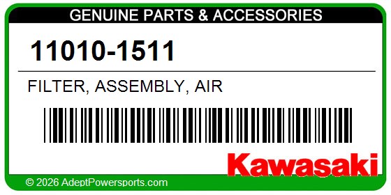 Kawasaki 11010-1511 Filter, Assembly, Air