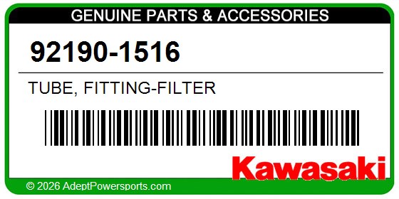 Kawasaki 92190-1516 Tube, Fitting-Filter