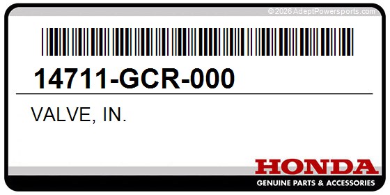Honda 14711-GCR-000 Valve, In.