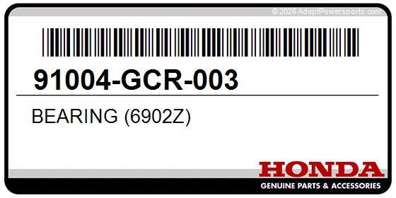 Honda 91004-GCR-003 Bearing (6902Z)