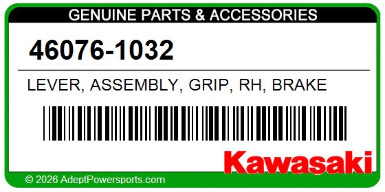 Kawasaki 46076-1032 Lever, Assembly, Grip, Rh, Brake