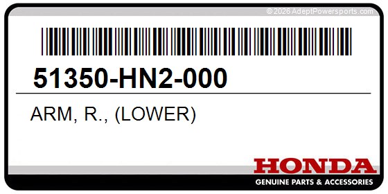 Honda 51350-HN2-000 Arm, R., (Lower)