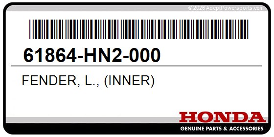 Honda 61864-HN2-000 Fender, L., (Inner)