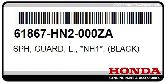 Honda 61867-HN2-000ZA Sph, Guard, L., *Nh1*, (Black)