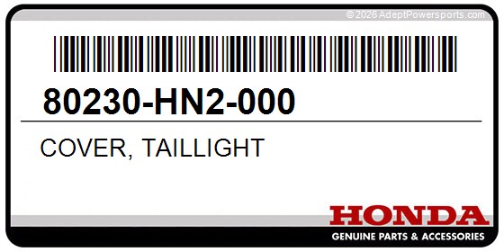 Honda 80230-HN2-000 Cover, Taillight