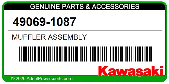 Kawasaki 49069-1087 Muffler Assembly